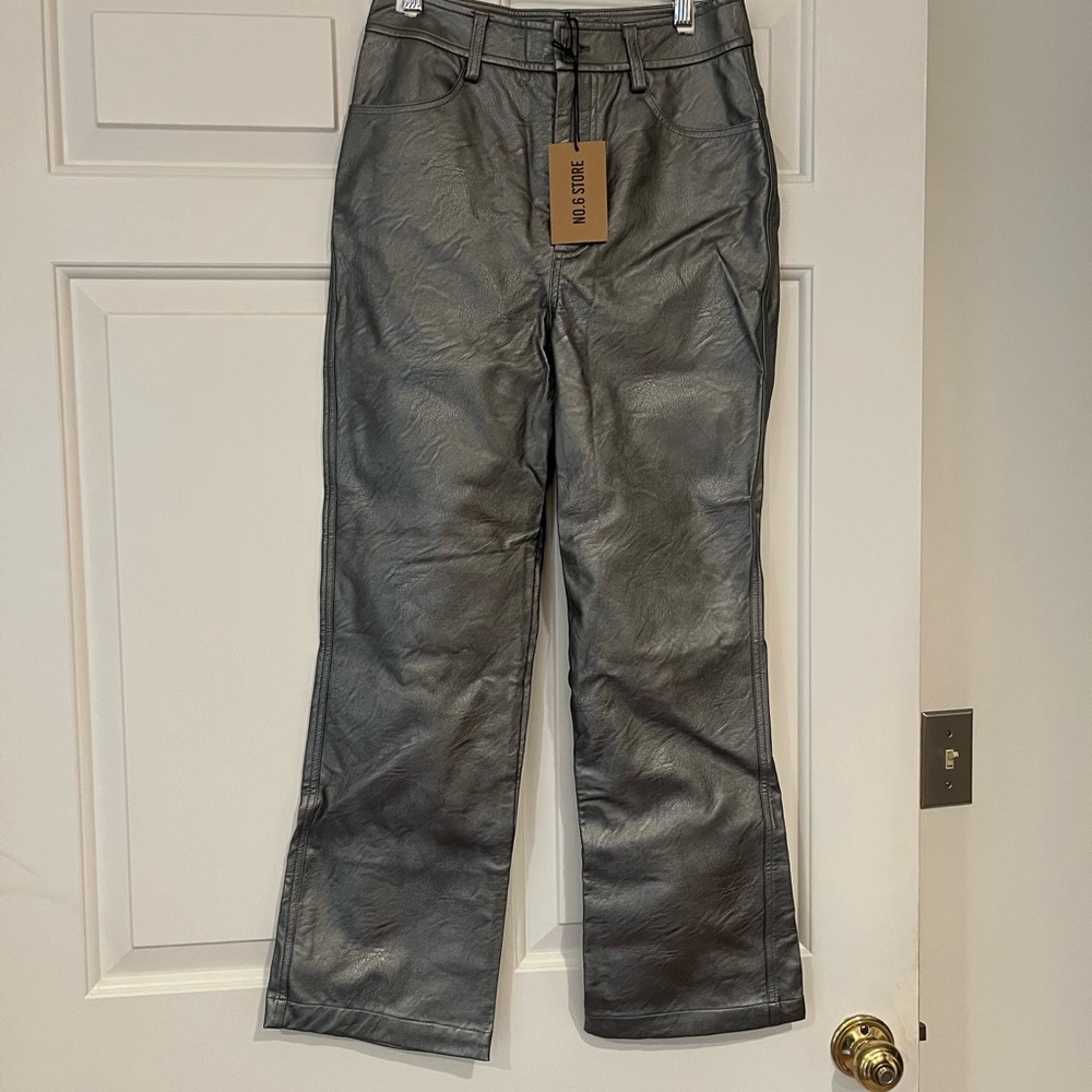 Mix No. 6 Silver Boot Cut Pants with Modern Flair